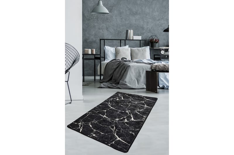 Marmuras Tæppe 140x190 cm - Flerfarvet/Velour - Tekstiler - Tæpper - Moderne tæppe - Mønstrede tæpper