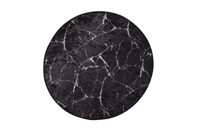 Marmuras Tæppe Rund 100 cm, Flerfarvet/Velour