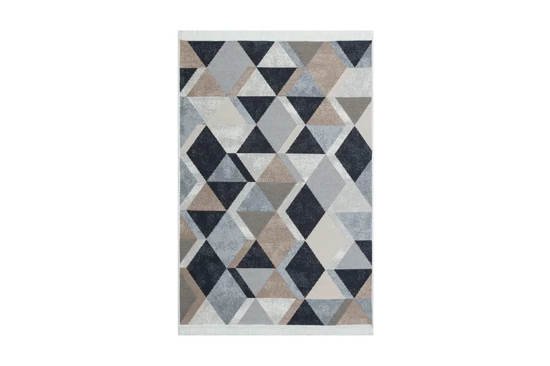 Mihriban Tæppe 120x180 cm, Beige/Sort/Hvid/Bomuld