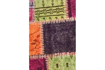 Nevriye Tæppe Rund 140 cm - Flerfarvet/Velour - Tekstiler - Tæpper - Orientalske tæpper - Patchwork tæppe
