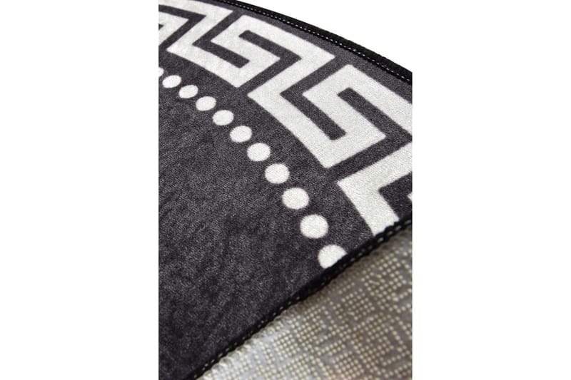 Orbarthe Tæppe Rund 100 cm - Flerfarvet/Velour - Tekstiler - Tæpper - Moderne tæppe - Mønstrede tæpper