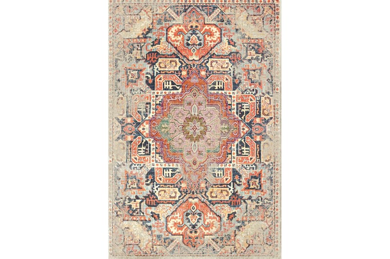 Parythe Tæppe 140x190 cm - Flerfarvet/Velour - Tekstiler - Tæpper - Moderne tæppe - Mønstrede tæpper