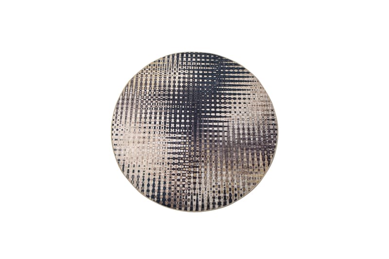 Samruna Tæppe Rund 100 cm - Flerfarvet/Velour - Tekstiler - Tæpper - Moderne tæppe - Mønstrede tæpper