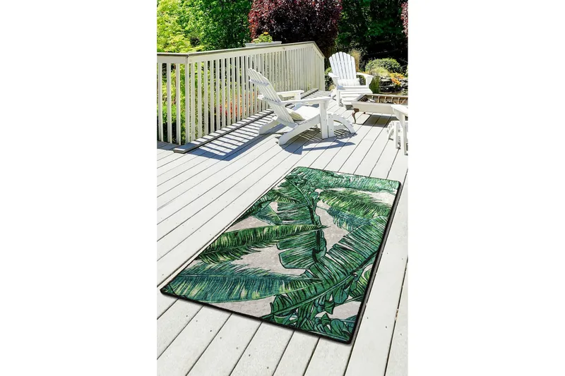 Saziye Tæppe 120x180 cm, Grøn/Velour