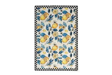 Sidrun Tæppe 100x200 cm - Flerfarvet/Velour - Tekstiler - Tæpper - Moderne tæppe - Mønstrede tæpper