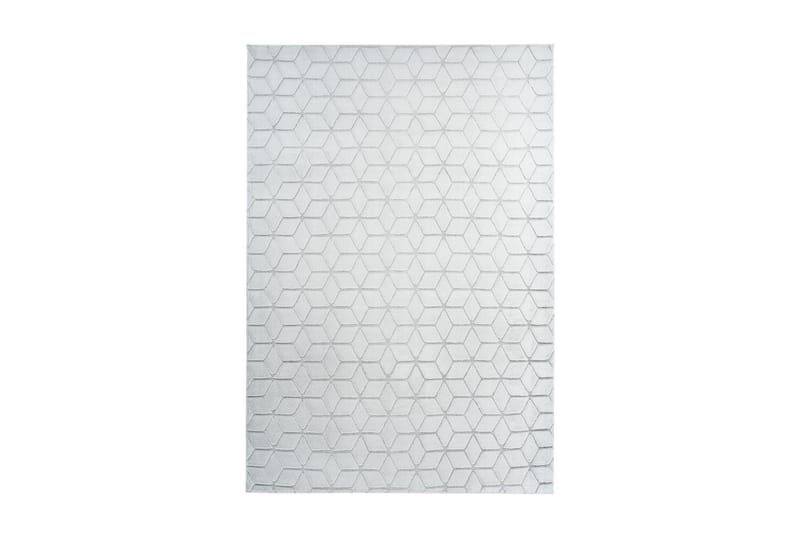Skeardpat tæppe Hvid / Grå Blå 120x160 cm - Wiltontæpper - Mønstrede tæpper