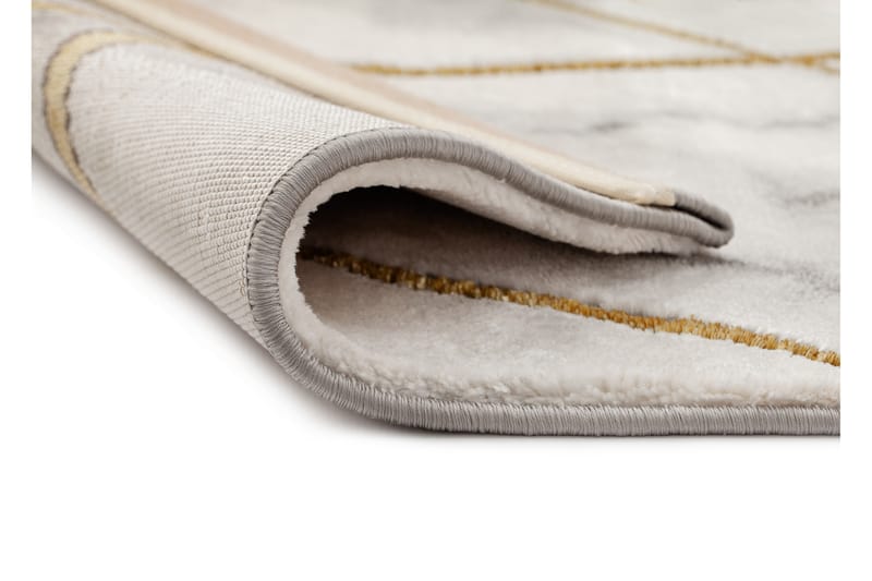 Skravelsbo Romb Tæppe 160x230 cm - Guld - Wiltontæpper - Mønstrede tæpper