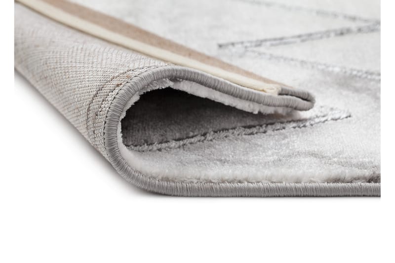 Skravelsbo Romb Tæppe 80x300 cm - Sølv - Wiltontæpper - Mønstrede tæpper