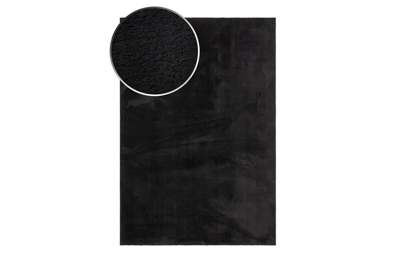 Soft Wilton-tæppe 160x230 cm - Sort - Tekstiler - Tæpper - Moderne tæppe - Mønstrede tæpper