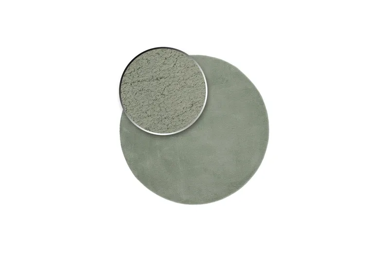 Soft Wilton-tæppe Rundt 120 cm - Grøn - Tekstiler - Tæpper - Moderne tæppe - Mønstrede tæpper