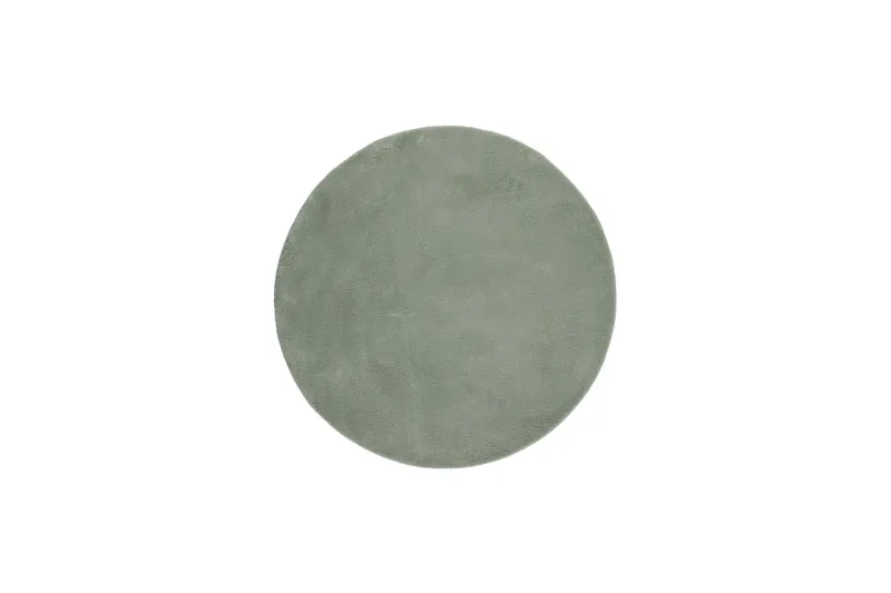 Soft Wilton-tæppe Rundt 120 cm, Grøn