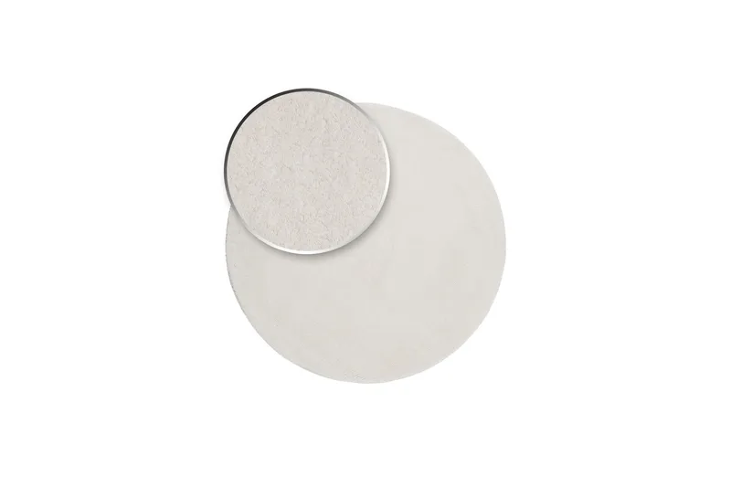 Soft Wilton-tæppe Rundt 200 cm - Hvid - Tekstiler - Tæpper - Moderne tæppe - Mønstrede tæpper