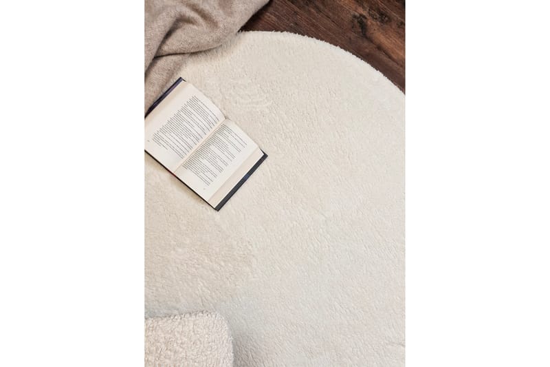 Soft Wilton-tæppe Rundt 200 cm - Hvid - Tekstiler - Tæpper - Moderne tæppe - Mønstrede tæpper