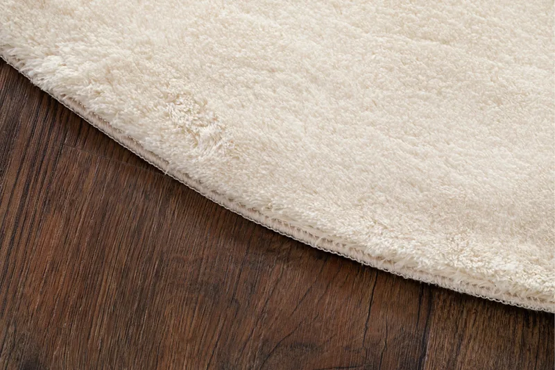 Soft Wilton-tæppe Rundt 200 cm - Natur - Tekstiler - Tæpper - Moderne tæppe - Mønstrede tæpper