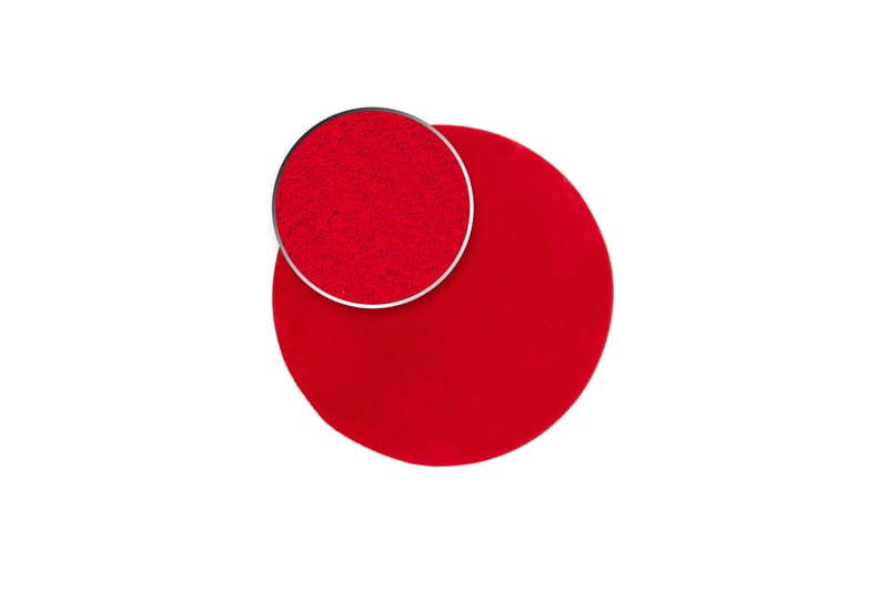 Soft Wilton-tæppe Rundt 200 cm - Rød - Tekstiler - Tæpper - Moderne tæppe - Mønstrede tæpper