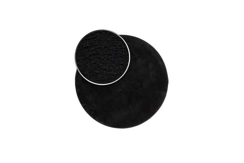 Soft Wilton-tæppe Rundt 200 cm - Sort - Tekstiler - Tæpper - Moderne tæppe - Mønstrede tæpper