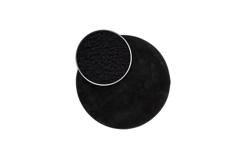 Soft Wilton-tæppe Rundt 240 cm - Sort - Tekstiler - Tæpper - Moderne tæppe - Mønstrede tæpper