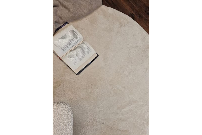 Softina Wilton-tæppe Rundt 120 cm - Natur - Tekstiler - Tæpper - Moderne tæppe - Mønstrede tæpper