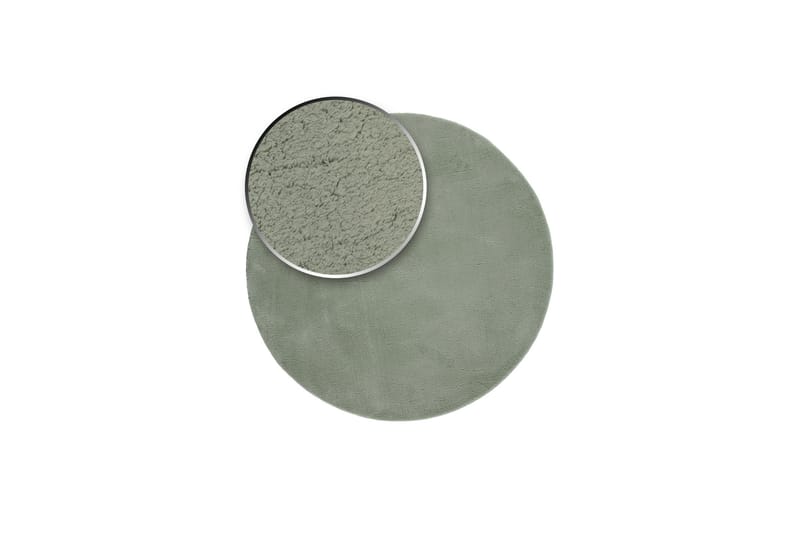 Softina Wilton-tæppe Rundt 160 cm - Grøn - Tekstiler - Tæpper - Moderne tæppe - Mønstrede tæpper