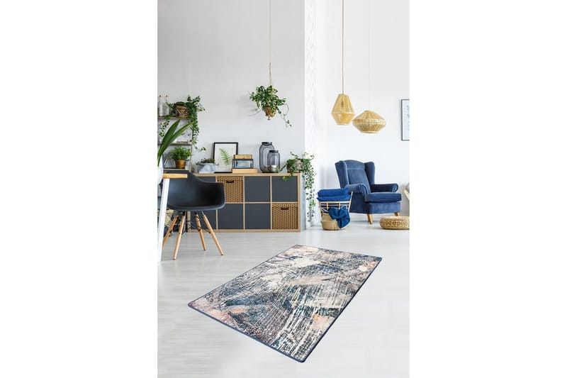 Tahsin Tæppe 100x200 cm - Flerfarvet/Velour - Tekstiler - Tæpper - Moderne tæppe - Mønstrede tæpper