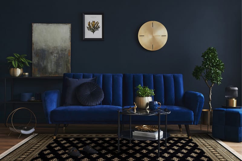 Teheran Wiltontæppe Rektangulær 160x230 cm - Sort - Tekstiler - Tæpper - Moderne tæppe - M�ønstrede tæpper