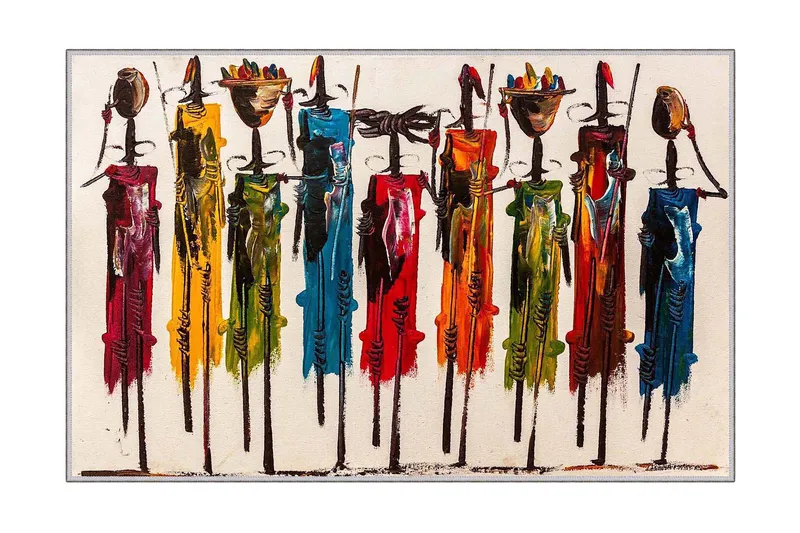 Tolunay Tæppe 100x150 cm, Flerfarvet