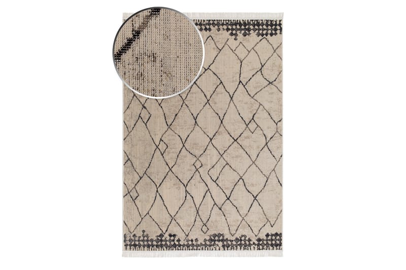 Tulum Berber Wiltontæppe 200x290 cm - Cremehvid - Wiltontæpper - Mønstrede tæpper