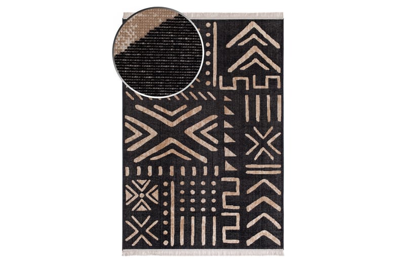 Tulum Inka Wiltontæppe 160x230 cm - Grafit - Wiltontæpper - Mønstrede tæpper