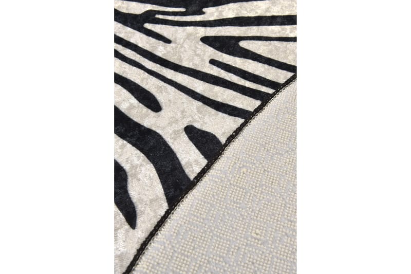 Ulphe Tæppe Rund 100 cm - Zebra/Velour - Tekstiler - Tæpper - Moderne tæppe - Mønstrede tæpper