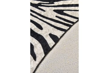 Ulphe Tæppe Rund 100 cm - Zebra/Velour - Tekstiler - Tæpper - Moderne tæppe - Mønstrede tæpper