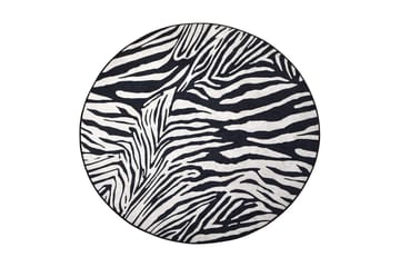 Ulphe Tæppe Rund 100 cm - Zebra/Velour - Tekstiler - Tæpper - Moderne tæppe - Mønstrede tæpper