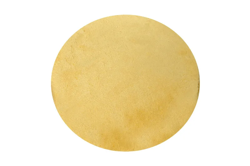 Vigentino Tæppe Rund 90 cm, Gul/Akryl