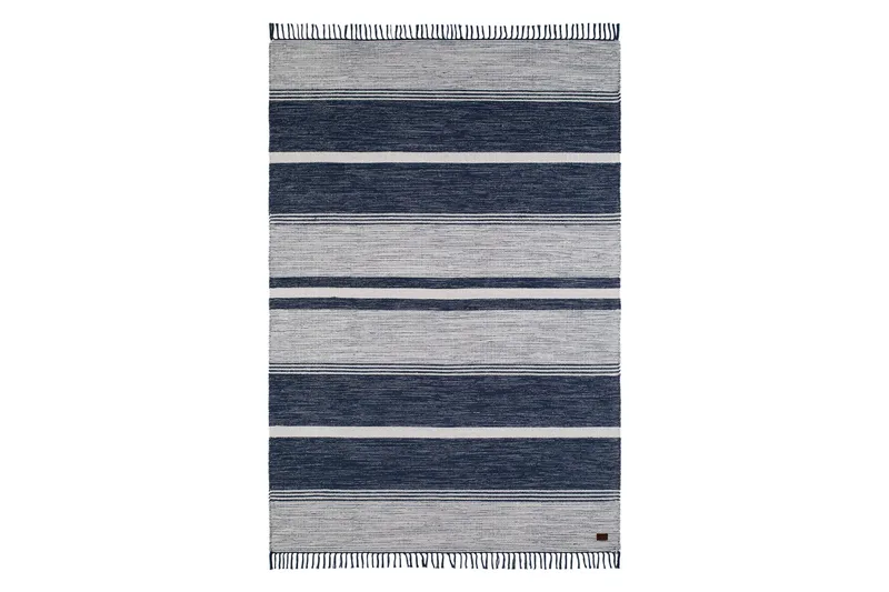 Vindö Tæppe 135x195 - Denimblå - Tekstiler - Tæpper - Moderne tæppe - Mønstrede tæpper