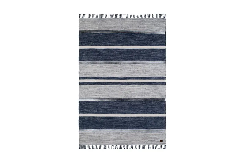 Vindö Tæppe 160x230 - Denimblå - Tekstiler - Tæpper - Moderne tæppe - Mønstrede tæpper