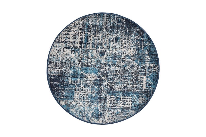 Vovoka Tæppe Rund 140 cm, Flerfarvet/Velour