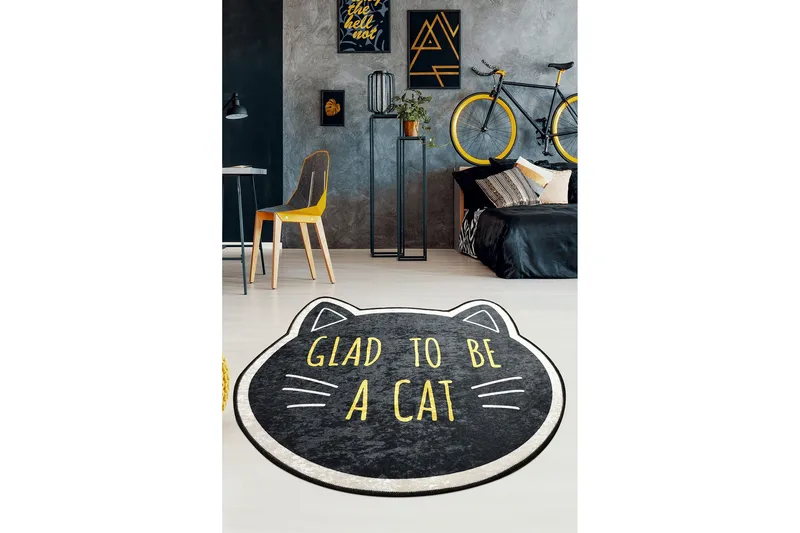 Warrigal Tæppe Rund 140 cm - Flerfarvet/Velour - Tekstiler - Tæpper - Moderne tæppe - Mønstrede tæpper