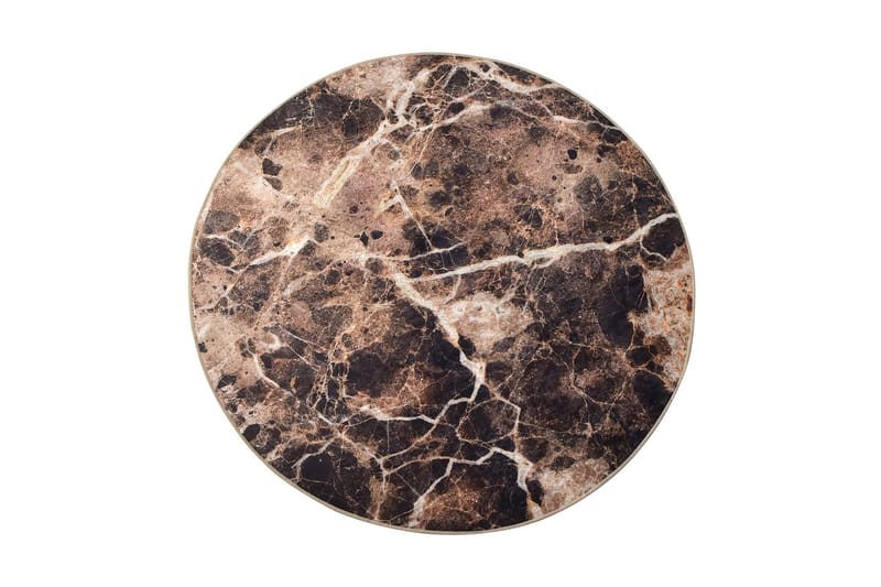 Zithunzi Tæppe Rund 140 cm, Flerfarvet/Velour