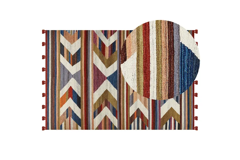 Mrgashat Uldtæppe 200x300 cm - Blå - Tekstiler - Tæpper - Moderne tæppe - Gangmåtter