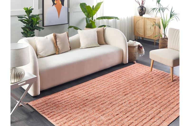Mugla Ryetæppe 160x230 cm - Orange - Tekstiler - Tæpper - Moderne tæppe - Ryatæpper