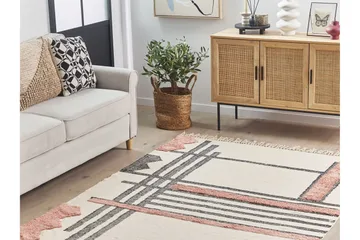 Muradiye Ryetæppe 140x200 cm - Beige - Tekstiler - Tæpper - Moderne tæppe - Bomuldstæpper