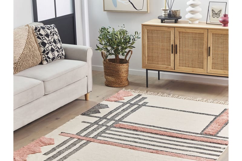 Muradiye Ryetæppe 160x230 cm - Beige - Tekstiler - Tæpper - Moderne tæppe - Bomuldstæpper