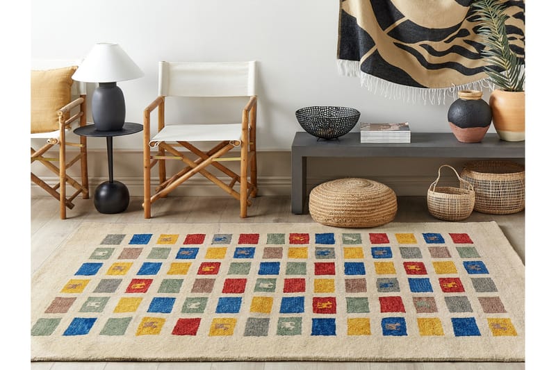 Muratli Ryetæppe 160x230 cm - Beige - Tekstiler - Tæpper - Moderne tæppe - Ryatæpper