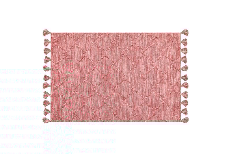 Nigde Ryetæppe 140x200 cm - Rød - Tekstiler - Tæpper - Moderne tæppe - Ryatæpper
