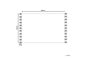 Nigde Ryetæppe 140x200 cm - Rød - Tekstiler - Tæpper - Moderne tæppe - Bomuldstæpper