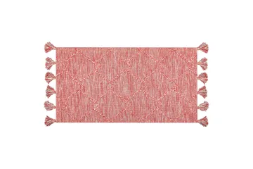 Nigde Ryetæppe 80x150 cm - Rød - Tekstiler - Tæpper - Moderne tæppe - Bomuldstæpper