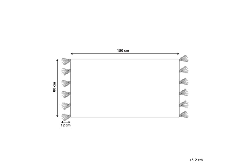Nigde Ryetæppe 80x150 cm - Rød - Tekstiler - Tæpper - Moderne tæppe - Bomuldstæpper