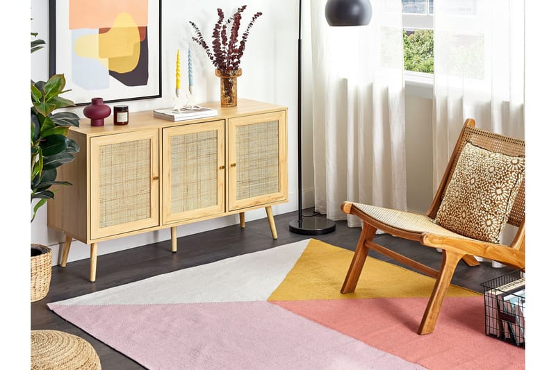 Nizip Ryetæppe 160x230 cm - Rosa - Tekstiler - Tæpper - Moderne tæppe - Ryatæpper
