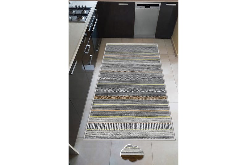 Nobusuke Wilton-tæppe 60x100 cm Rektangulær, Grå