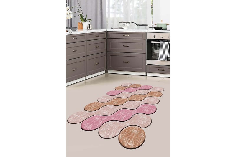 Nobuzane Wilton-tæppe 60x100 cm Rektangulært - Rosa - Tekstiler - Tæpper - Moderne tæppe - Wiltontæpper