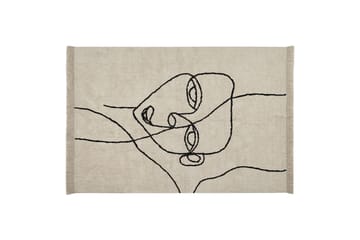 Nuru Bomuldstæppe 140x200 cm - Beige - Tekstiler - Tæpper - Moderne tæppe - Bomuldstæpper